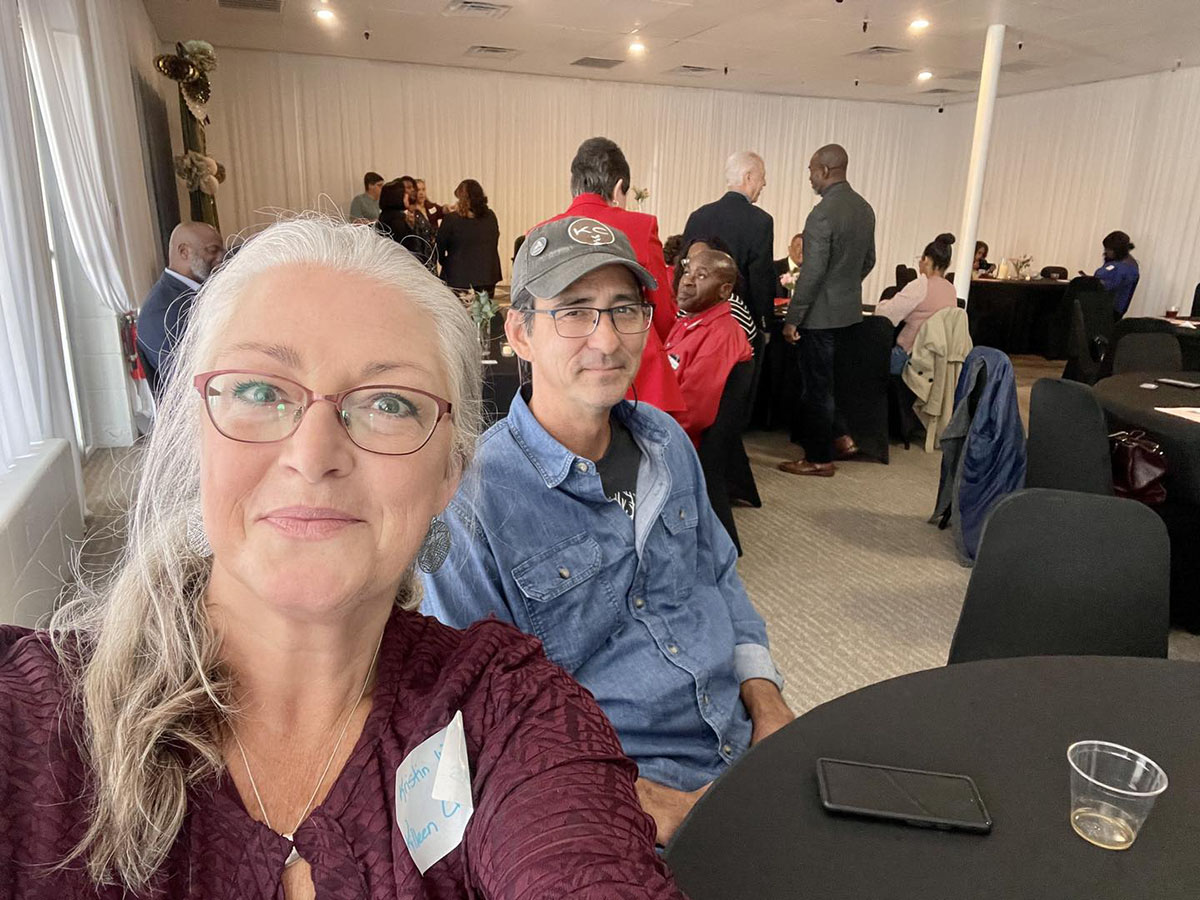 Kristin Wright at community event.