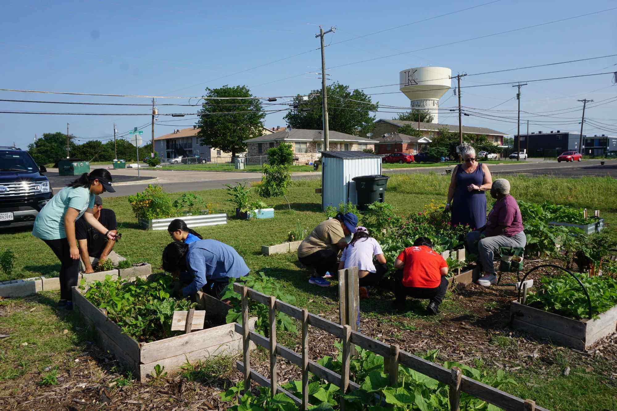 Killeen Creators working in a local garden
